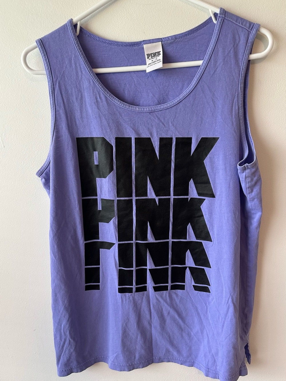 VS Pink Purple Tank Top Black Logo M